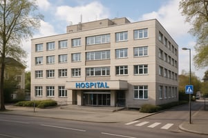 image of hospital that could be anywhere in europe